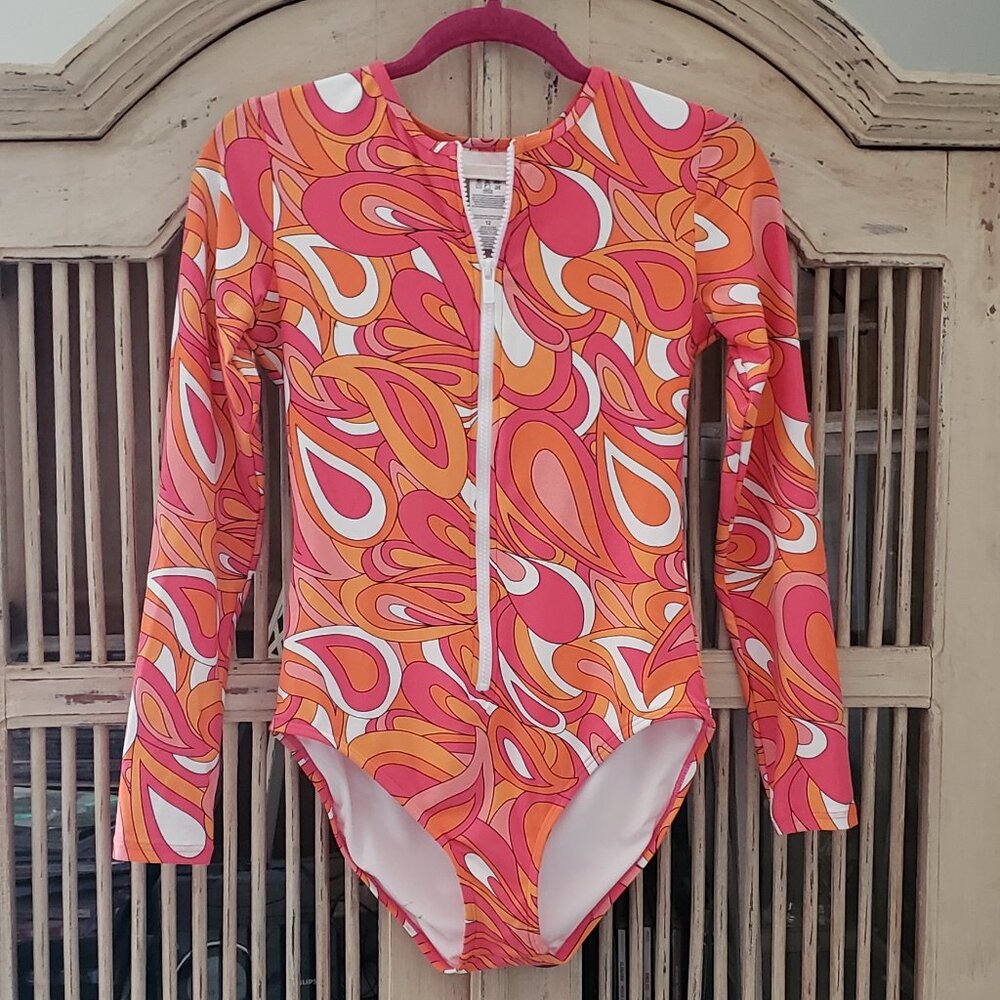 Michael Kors Long Sleeve One Piece Swim Suit